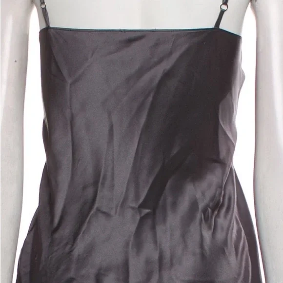 Sablyn Gloria dark silvery grey silk tank top. - Picture 2 of 8